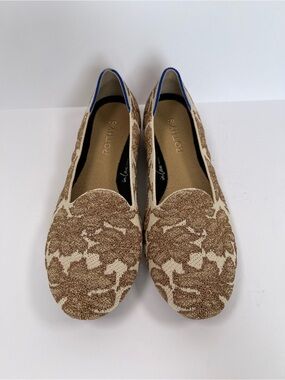 EUC! ROTHY’S The Lounge Loafer in Gold Chantilly 8